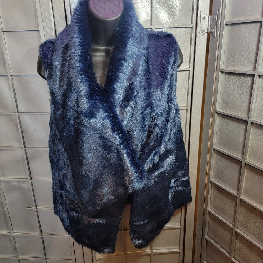Steve Madden Large blue fancy cover up, jacket, shaw, vest